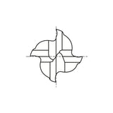 8% COBALT (M42) Plain Shank E2004 & HSS (M2) Plain Shank E1004 Series, HSS Co8 & HSS, 4flute Miniature Regular Length Double COBALT & HSS End Mills 1/16~3/16