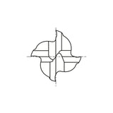 8% COBALT (M42) Plain Shank E2006 & HSS (M2) Plain Shank E1006 Series, HSS Co8 & HSS, 4flute Miniature Long Length Double COBALT & HSS End Mills 1/16~3/16