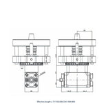 90-BT30×2 Double head Double outlet type 90° Angle Head