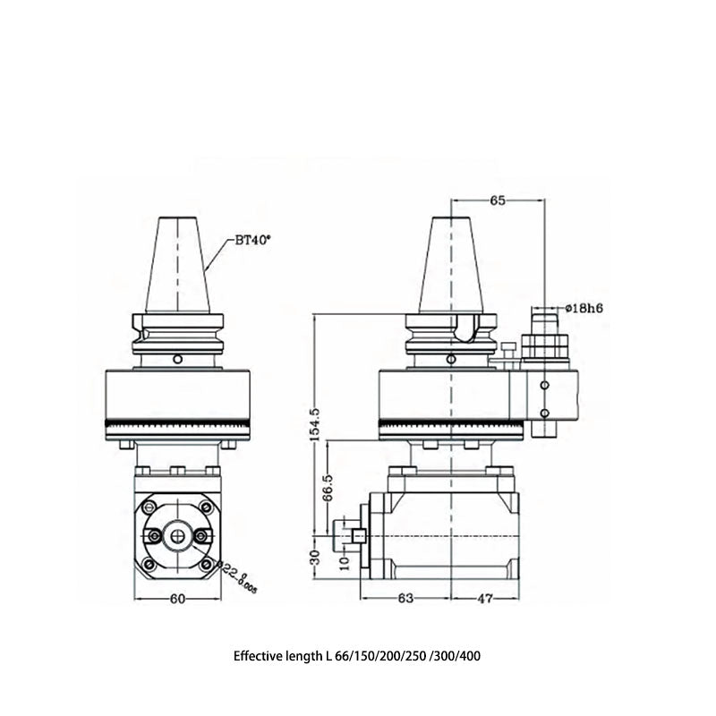 FST90-FMB50 Blade Type 90° Angle Head