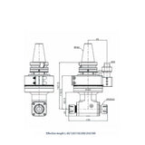 90-ER20x2 Double head Double outlet type 90° Angle Head