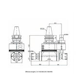 AGH  90-ER25C-2 Lightweight  Double head 90° Angle head