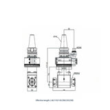 90-ER25x2 Double head Double outlet type 90° Angle Head