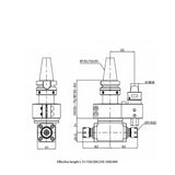 AGH 90-ER16C-2 Lightweight  Double head 90° Angle head