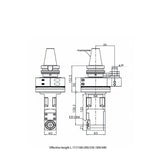 AGH 90-ER16M Small hole type 90° Angle head