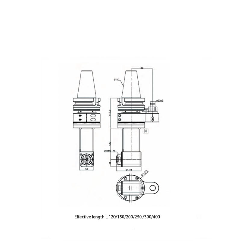 AGH 90-ER25M 90°  Angle head