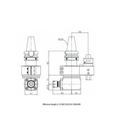 AGH BT30-ER16C Lightweight  90° Angle head