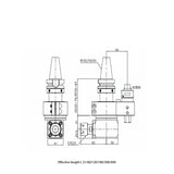 AGH BT30-ER20C Lightweight  90° Angle head