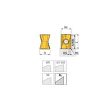ANHX 11/16 R-AL Double sided ground inserts with 4 helical positive cutting edges and polished tops for aluminum machining of 90° shoulders - Big-tools Industrial Supply Tools for Metal Cutting