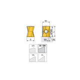 ANHX 11/16 R-M  Double sided inserts with 4 helical positive cutting edges for general machining and 90° shoulders - Big-tools Industrial Supply Tools for Metal Cutting