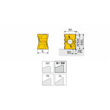 ANHX 11/16 R-SM Chip splitter double-sided ground inserts with 4 helical cutting edges for general machining & 3 splitting grooves on one side & 2 splitting grooves on the opposite in 90° shoulders - Big-tools Industrial Supply Tools for Metal Cutting