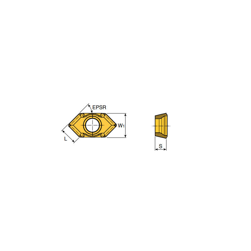 AOMT 03-C30/C45 Chamfering inserts for DRILLRUSH head changeable drills with pre-thread hole - Big-tools Industrial Supply Tools for Metal Cutting