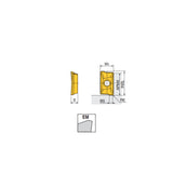 APKT 09T3 R-EM Various corner radii inserts of APKT 09 with two helical cutting edges for general machining in 90° shoulders - Big-tools Industrial Supply Tools for Metal Cutting