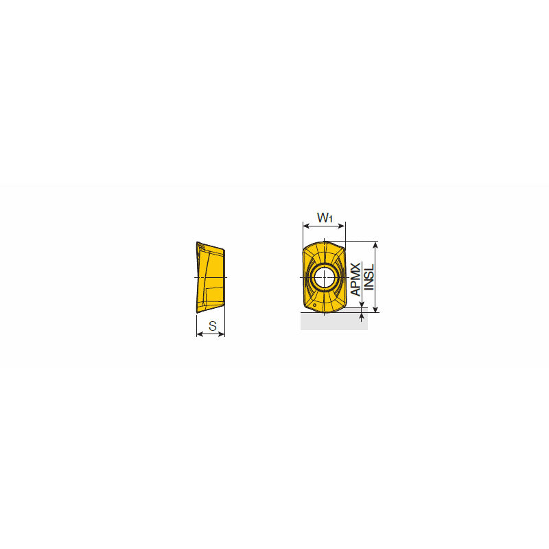 APKT 09T3R-HF  High feed inserts of APKT 09 with max. depth of cut 1.0 mm - Big-tools Industrial Supply Tools for Metal Cutting
