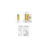APKT 1705 PER-M Positive inserts with ground wiper flat for better surface finish and two high positive helical cutting edges of APKT 17 in 90° shoulders - Big-tools Industrial Supply Tools for Metal Cutting