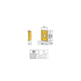 APKT 1705 R-EM Various corner radii inserts of APKT 17 with two helical cutting edges for general machining in 90° shoulders - Big-tools Industrial Supply Tools for Metal Cutting