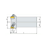 ATGN R/L Turning tool holder A A - Makotools Industrial Supply Tools for Metal Cutting