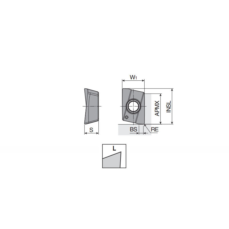 AXCT 0602-L High positive ground inserts with two helical cutting edges in smooth cutting & low cutting force for miniature tools of Swiss automatic lathe - Big-tools Industrial Supply Tools for Metal Cutting