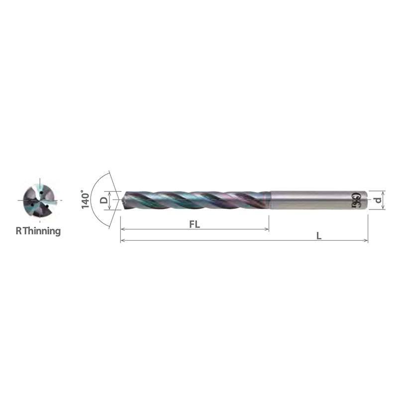 Advanced Performance High Feed 3-Flute Carbide Drills ADO-TRS-5D D3.000-7.400 - Big-tools Industrial Supply Tools for Metal Cutting
