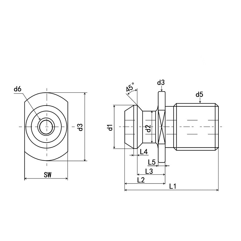 American Standard Pull Stud ANSI/AMSE B5.50-1994