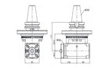 Angle Milling Head, Side Milling Head, BT50-BT40 Extended Type, CNC Machining Center, Vertical, Horizontal, Gantry, Deep Hole Type
