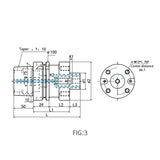 Arbor Connection with HSK Adaptor HSK63A-FMB16-050 HSK63A-FMB16-100 - Big-tools Industrial Supply Tools for Metal Cutting