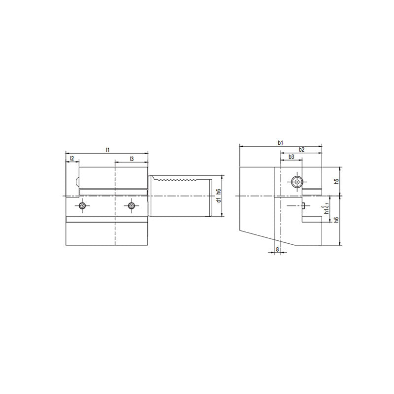 Axial Holder Form C1 Right   (Metric)C1-16x12x44  (Inch)C1-20x5/8"x50 - Makotools Industrial Supply Tools for Metal Cutting