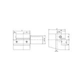 Axial Holder Form C1 Right   (Metric)C1-16x12x44  (Inch)C1-20x5/8"x50 - Makotools Industrial Supply Tools for Metal Cutting