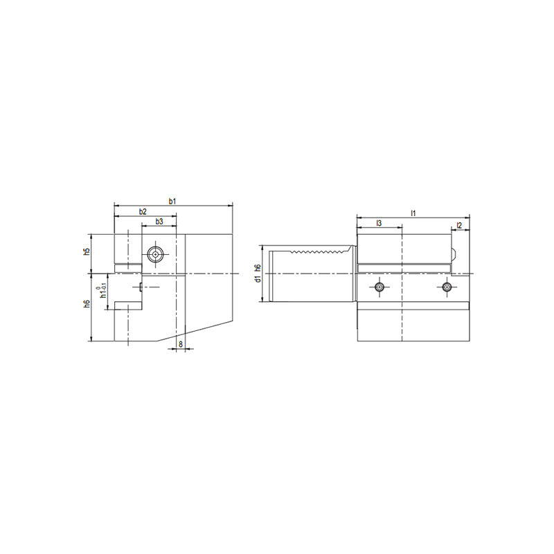 Axial Holder Form C2 Left  (Metric)C2-16x12x44  (Inch)C2-20x5/8"x50 - Makotools Industrial Supply Tools for Metal Cutting