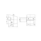 Axial Holder Form C4 Inverted Left (Metric)C4-16x12x44  (Inch)C4-20x5/8"x50 - Makotools Industrial Supply Tools for Metal Cutting