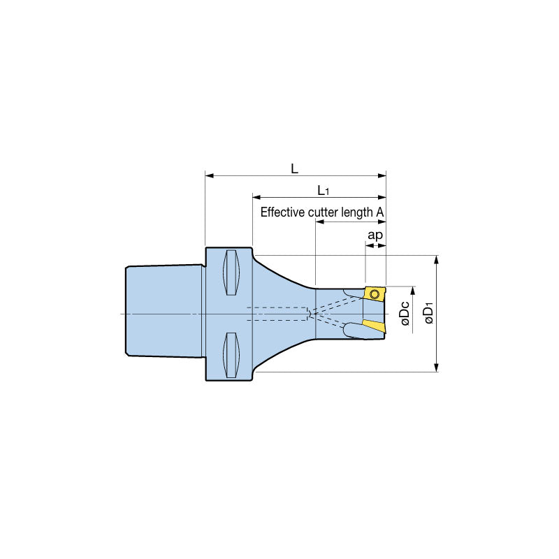 BIG CAPTO Integrated Type Fullcut Mill FCR Standard Type C5/C6