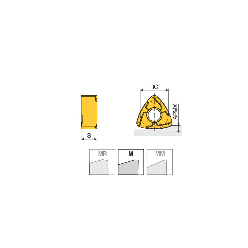 BLMP 13-M Double-sided inserts of reinforced 6 cutting edges for high feed milling of general applications in max. ap 2.0 mm - Big-tools Industrial Supply Tools for Metal Cutting