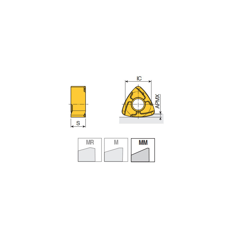BLMP 13-MM Double-sided inserts of reinforced 6 cutting edges for high feed milling of stainless steeks in max. ap 2.0 mm - Big-tools Industrial Supply Tools for Metal Cutting
