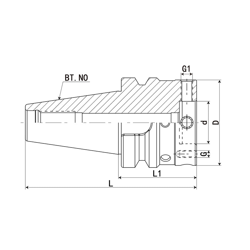 BT-MOD Modular Tool Holder BT40-MOD060-055 BT40-MOD070-055 - Big-tools Industrial Supply Tools for Metal Cutting