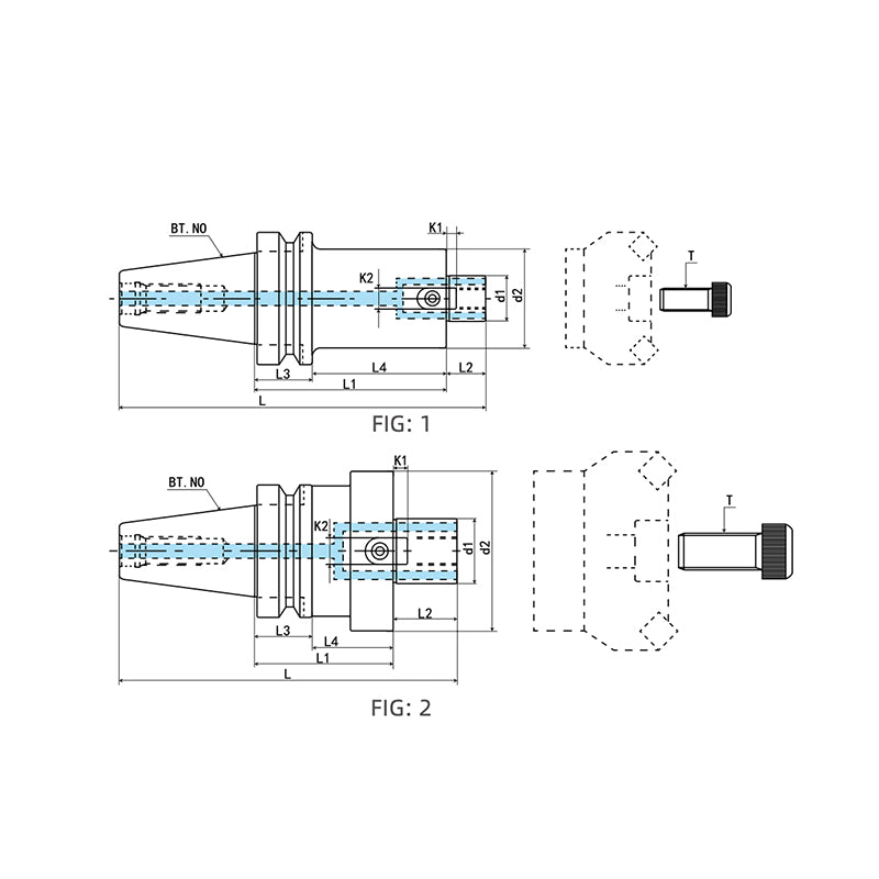 BT50-FMB Face Mill Holder-Coolant Type BT50-FMH16-100 BT50-FMH16-150 - Big-tools Industrial Supply Tools for Metal Cutting