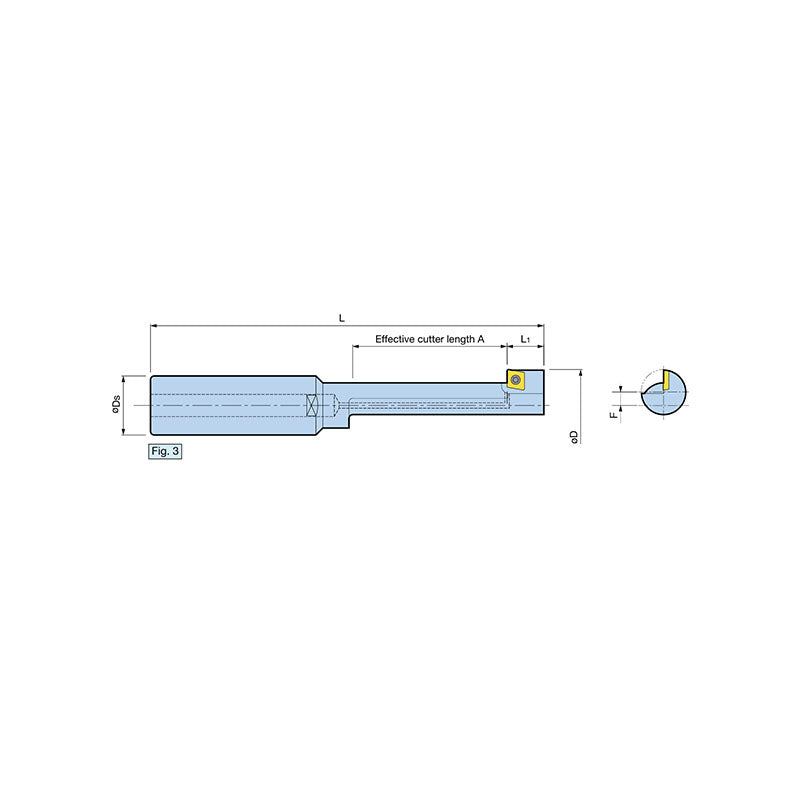 Back Spot Facing Cutter Of Optimal Design That Matches The Cap Bolt Size BF-CUTTER