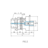 Boring Arbor Connection with HSK Adaptor   HSK63A-FMB22-050 HSK100A-FMB22-050