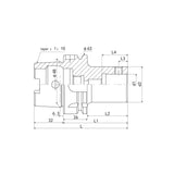 Boring CK Connection with HSK Adaptor   HSK53/100