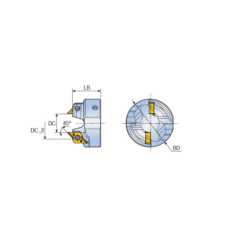 CFR D-A45 Chamfering ring for DRILLRUSH, TOPDRILL & T-DRILL holders of drilling & chamfering in one operation - Big-tools Industrial Supply Tools for Metal Cutting