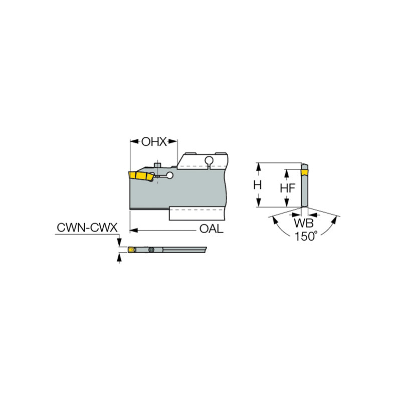 CGHN-8-10D : Heavy Duty Deep Grooving and Turning Blades