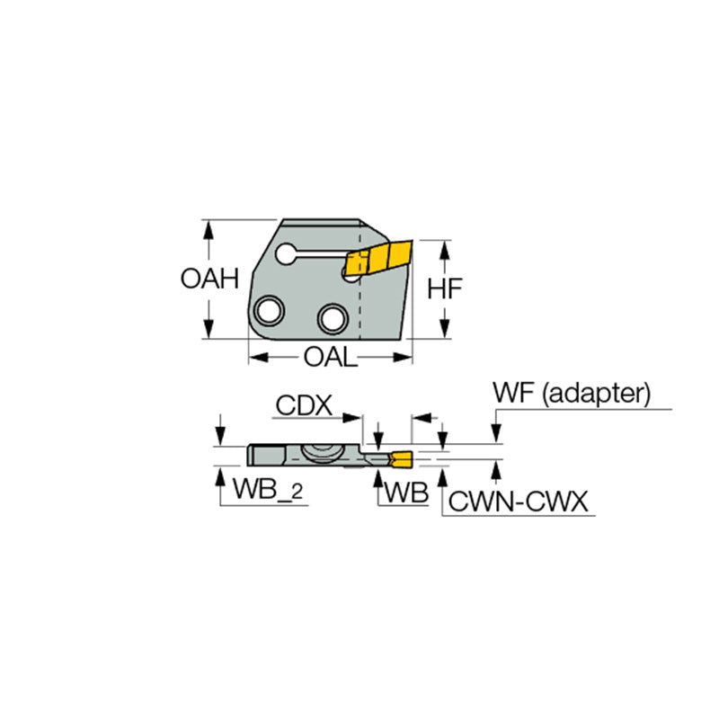 CGPAD : Adapters for CUT-GRIP Inserts - Big-tools Industrial Supply Tools for Metal Cutting