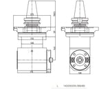 CNC Machining Center Angle and Side Milling Head D90-BT50