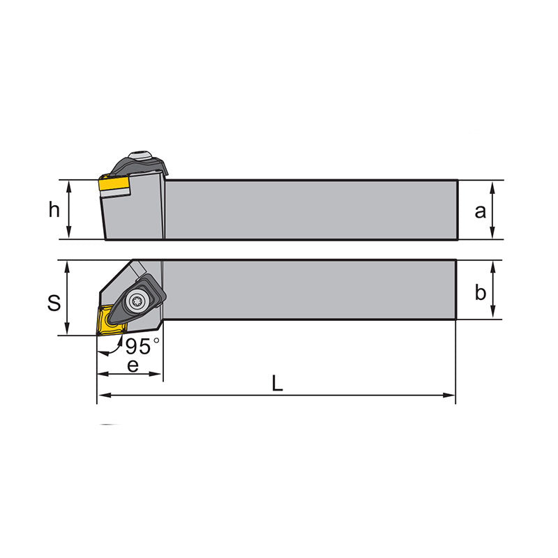 CN** Holder (External) D-Clamping DCLNR/L Kr: 95° 1616H 2020K 2525K 3225P - Makotools Industrial Supply Tools for Metal Cutting