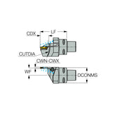 C#-HELIR/L : External Tools for Turning, Grooving and Parting with CAMFIX Exchangeable Shanks