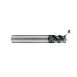 Carbide 4G Mill End Mills Plain Shank G908/G929Series  4&5 Flute Regular Length Roughing Corner Radius - Fine
