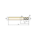 Carbide 4G Mill End Mills Plain Shank G909/G930Series  Multi Flute Extended Reach Roughing Corner Radius - Fine