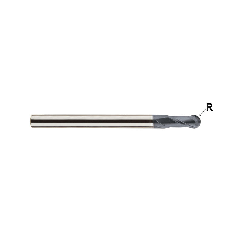 Carbide 4G Mill End Mills Plain Shank GMF15 Series 2 Flute Ball Nose