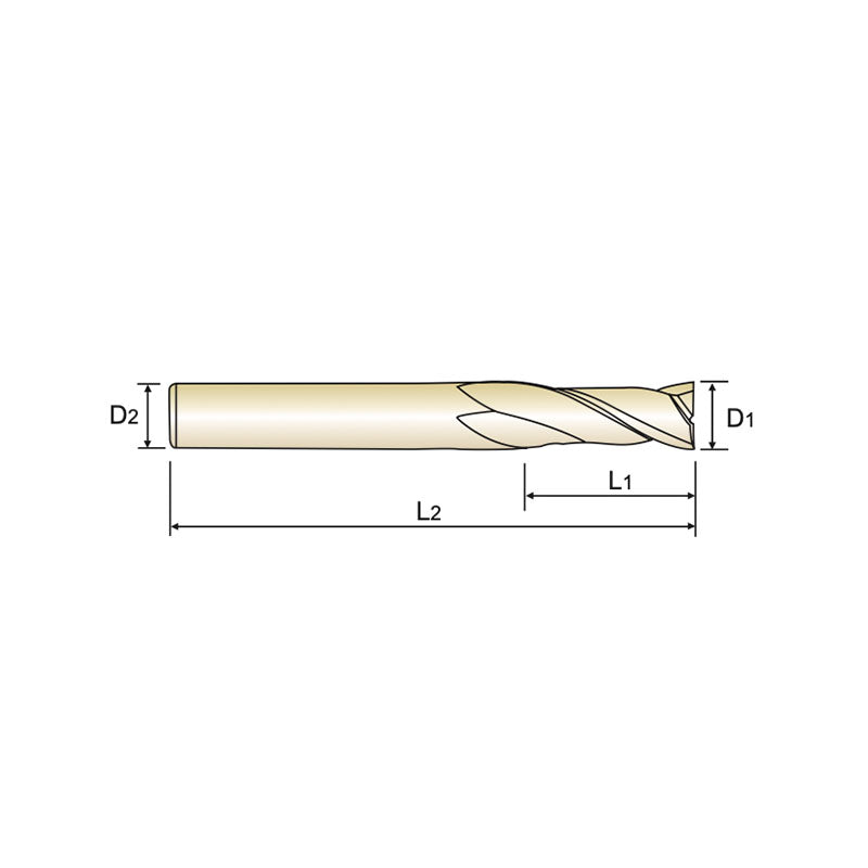 Carbide 4G Mill End Mills Plain Shank GMF24 Series  2 Flute Long  Length GMF24003~GMF24921