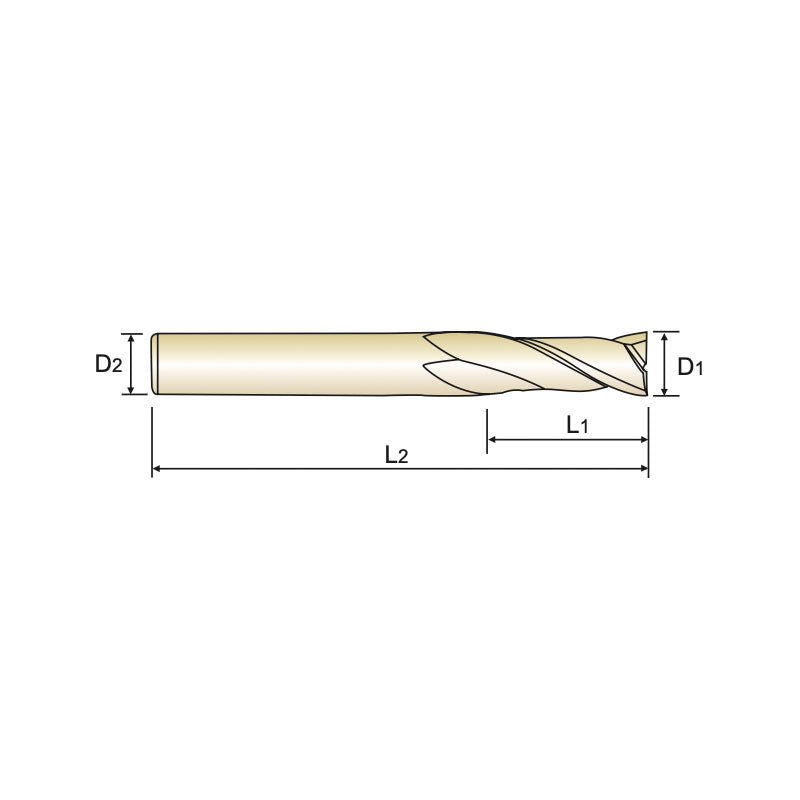 Carbide 4G Mill End Mills Plain Shank GMF25 Series  4 Flute