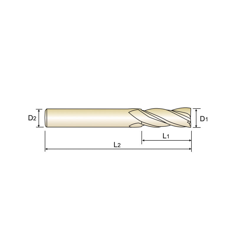 Carbide 4G Mill End Mills Plain Shank GMF26 Series  4 Flute